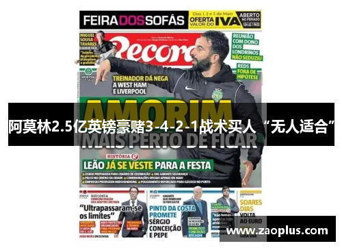 阿莫林2.5亿英镑豪赌3-4-2-1战术买人“无人适合”